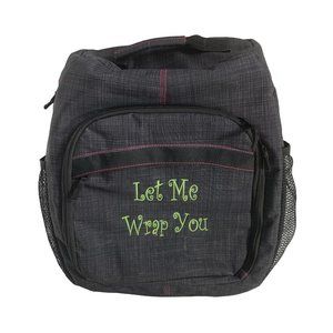Thirty One Compartment Travel Backpack Sling Charcoal Crosshatch Embroidered